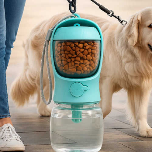 Gourde Portable 2-en-1 avec Réserve de Nourriture - LePetitChat
