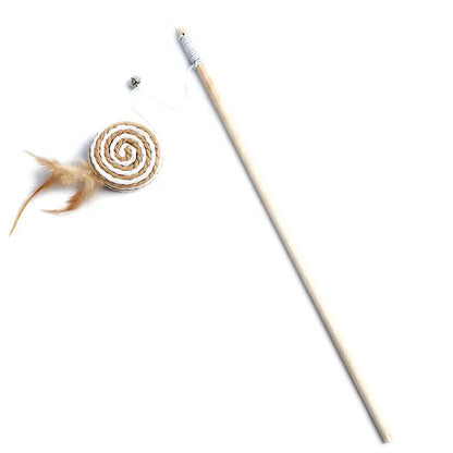 Bâton en Bois - Plumes & Souris - LePetitChat