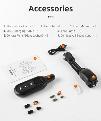 Collier de Dressage Électrique ROJECO – 1000M, Étanche IPX7, Rechargeable - LePetitChat