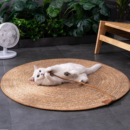 Tapis Griffoir en Rotin Naturel - LePetitChat