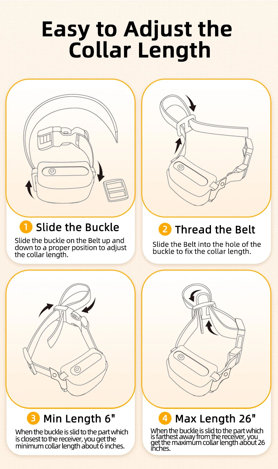 Collier de Dressage Électrique ROJECO – 1000M, Étanche IPX7, Rechargeable - LePetitChat