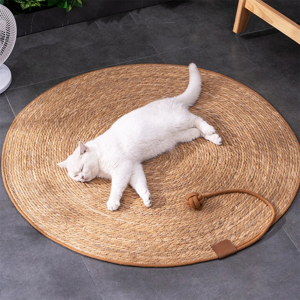 Tapis Griffoir en Rotin Naturel - LePetitChat