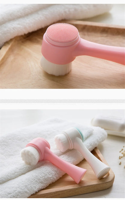 Brosse Nettoyante Visage Double Face en Silicone - LePetitChat