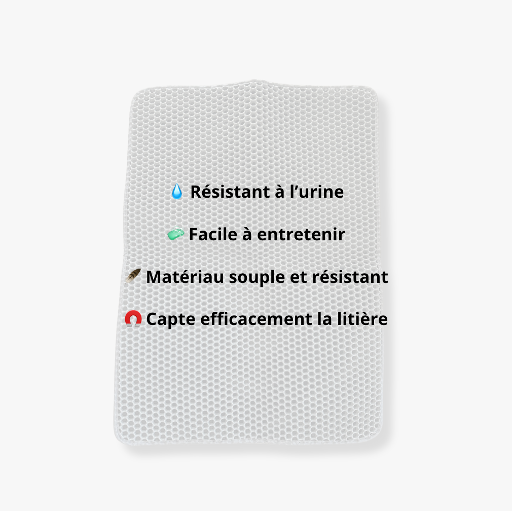 Tapis de Litière pour Chat – Antidérapant, Résistant et Facile à Nettoyer - LePetitChat