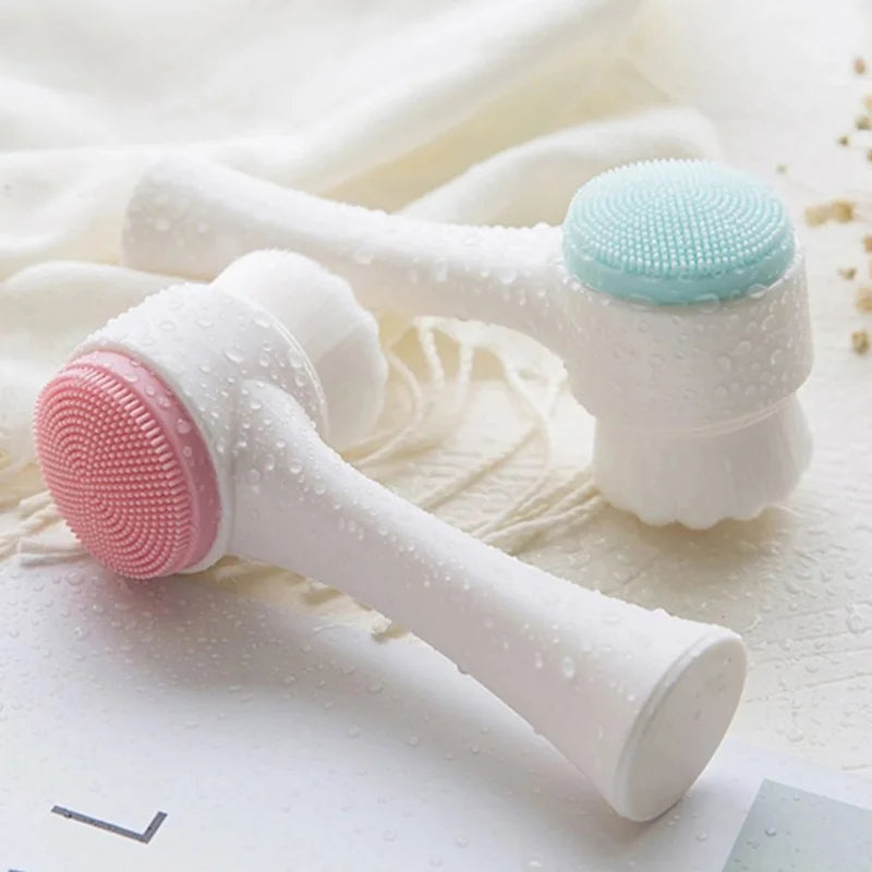 Brosse Nettoyante Visage Double Face en Silicone - LePetitChat