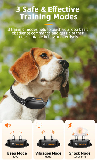 Collier de Dressage Électrique ROJECO – 1000M, Étanche IPX7, Rechargeable - LePetitChat