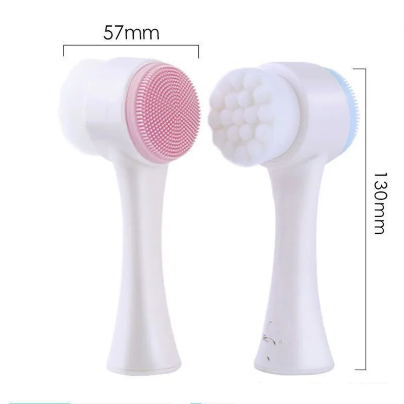 Brosse Nettoyante Visage Double Face en Silicone - LePetitChat